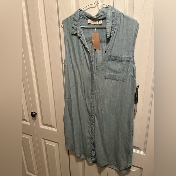 NWT Plenty Sleeveless Denim Mini Dress - Picture 2 of 4